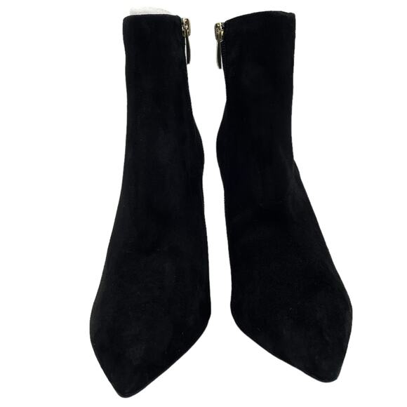 NWOB Steven by Steve Madden Leiland Stiletto Heel Suede Booties - Black - 6.5M - Picture 3 of 11